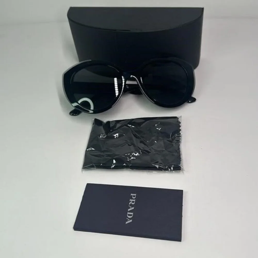 New Authentic- PRADA Dark Grey Cat Eye Ladies Sunglasses PR 01YS 09V5S0 54